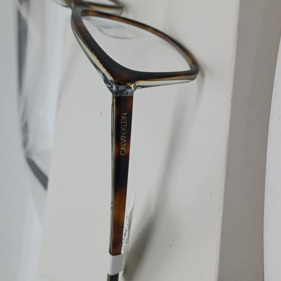 NWT Men's CALVIN KLEIN EYEGLASS FRAMES CK19529G soft tortoise - Picture 4 of 5